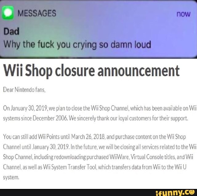 wii shop closure