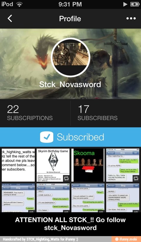 ATTENTION ALL.
Go
follow - ATTENTION ALL STCK_!! Go follow stck_Novasword
