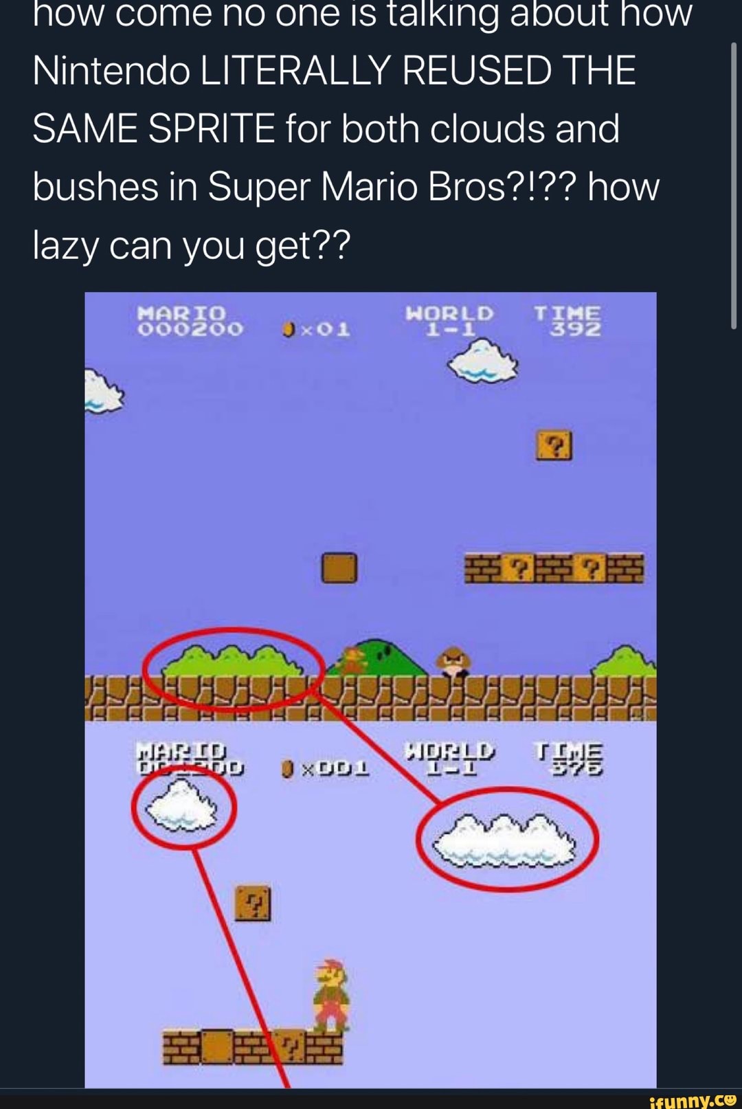 Ow Come No One Is Talking Abou Nintendo Literally Reused The Same Sprite For Both Clouds And 6879