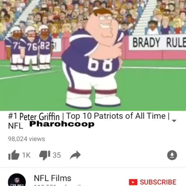 peter griffin patriots jersey