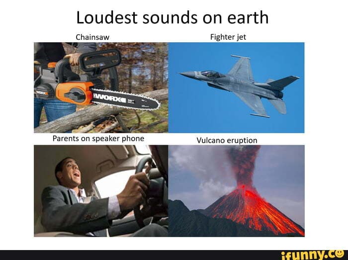 Loudest sounds on earth Chainsaw Fighter jet Vuleano eruption - )