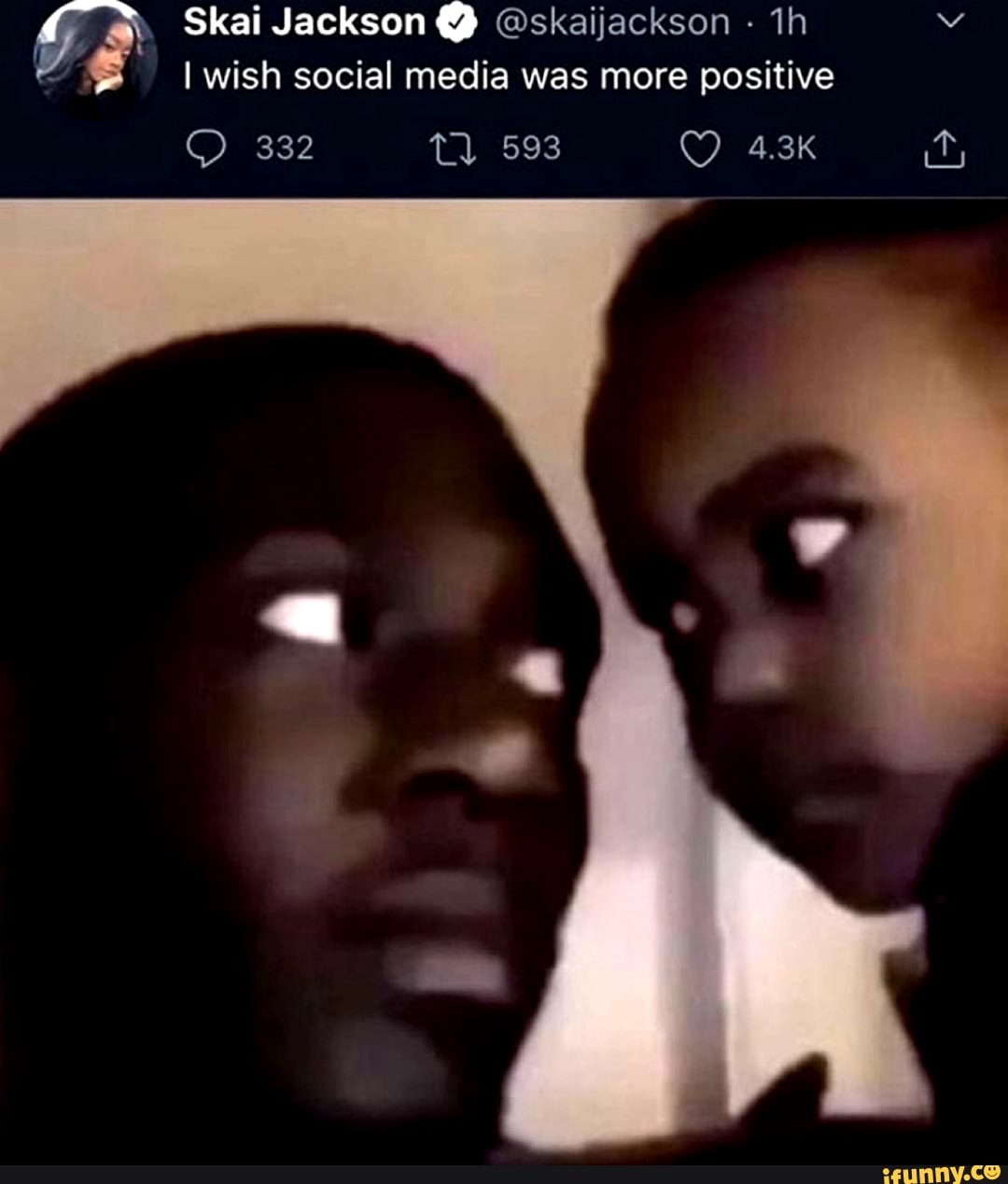 98 Skai Jackson @skaijackson 1h Dá