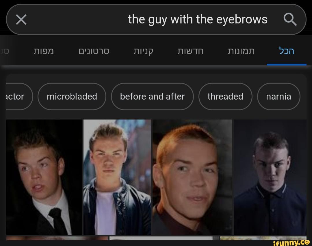 the guy with the eyebrows