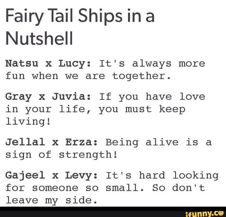 Fairytail Ships In A Nutshell Natsu X Lucy It S Always More Fun When We Are Together