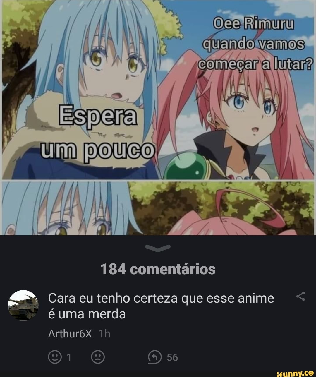 GU)
184 comentários
Cara eu tenho certeza que esse anime < é uma merda
Arthur6X
(6) 56