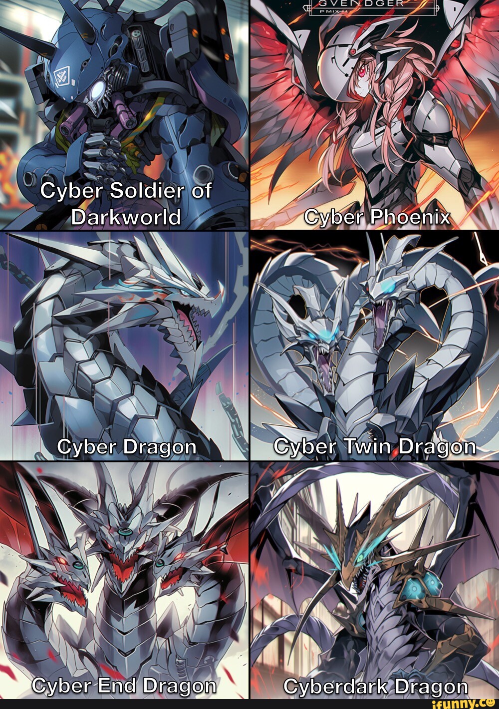 Cyber Soldier of Darkworld Cyber Phoenix Cyber Dragon Cyber Twin Dragon ...