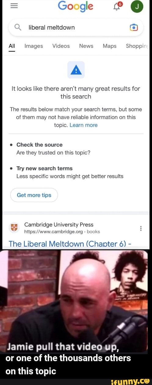 Google liberal meltdown All Images Videos News Maps Shopp It looks like ...