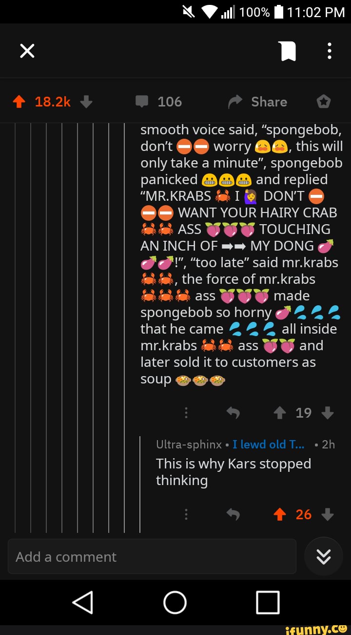 Smooth Voice Said spongebob Only Take A Minute Spongebob Panicked 