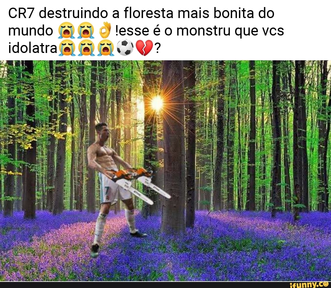 CR7 destruindo a floresta mais bonita do
mundo fe) Te) lesse é o monstru que vcs