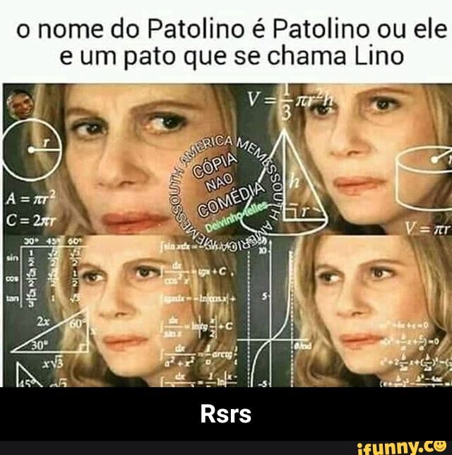 o nome do Patolino é Patolino ou ele
e um pato que se chama Lino - Rsrs