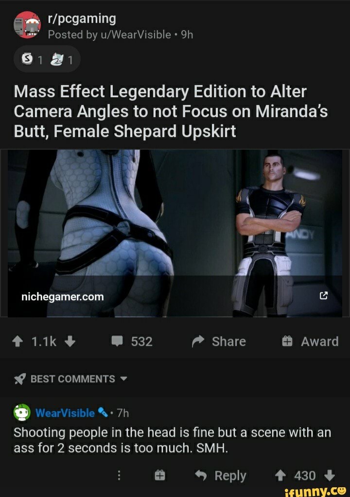 mass effect miranda butt