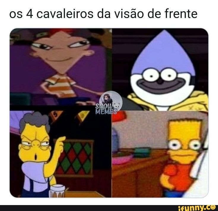 os 4 cavaleiros da visão de frente