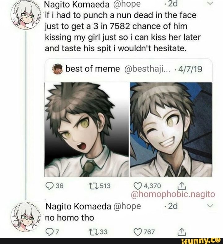4/ & Nagito Komaeda @hope ~2d & if i had to punch a nun dead in the ...