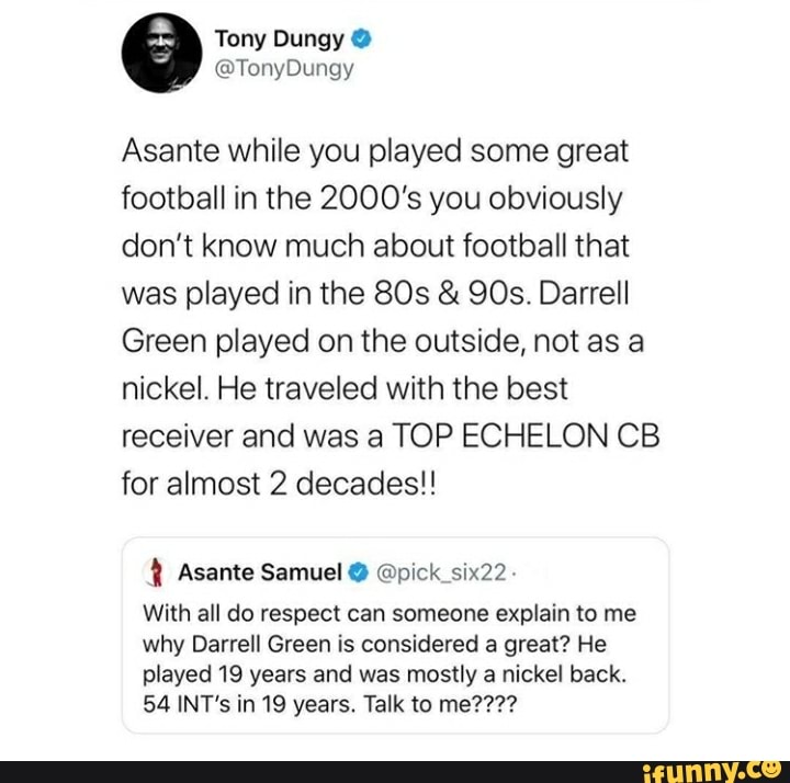 IME OEGHE! 10 DARRELL GREEN BLAZING SPEED? HE PLAYED WITH A TOOTSIE ROLL we  ennve - iFunny Brazil