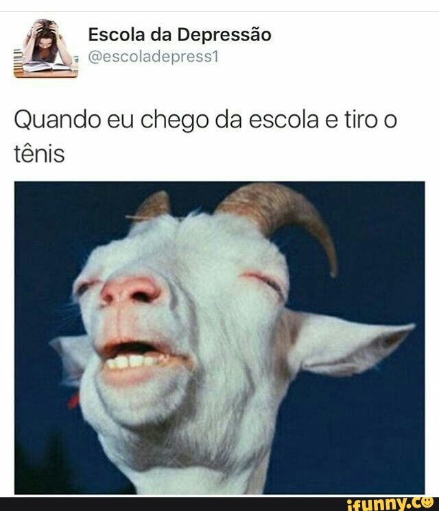 B. Escola da ae @escolader I
Quando eu chego da escola
e tiro o
tênis