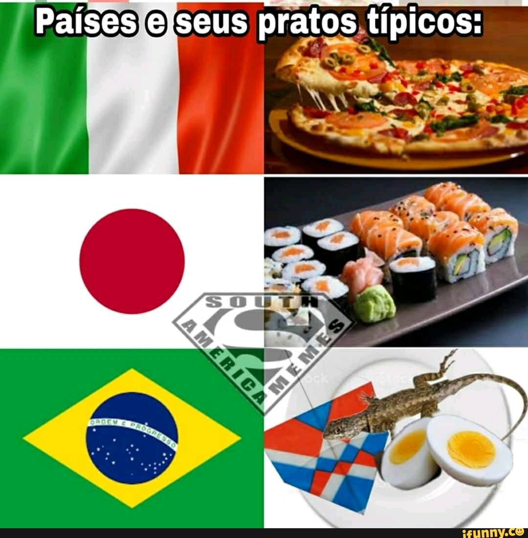 Paísesfelseus pratos, típicos: