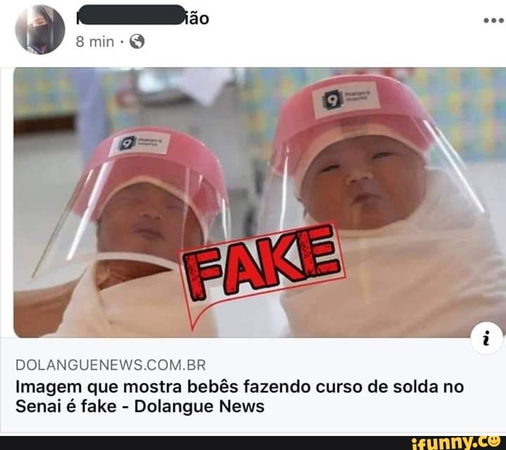 DOLANGUENEWS.COM.BR
Imagem que mostra bebês fazendo curso de solda no
Senai é fake