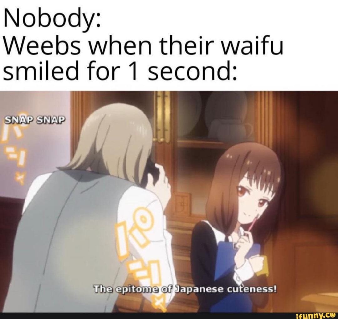 When they their. Nobody anime. Smiling waifus. Smile waifu.